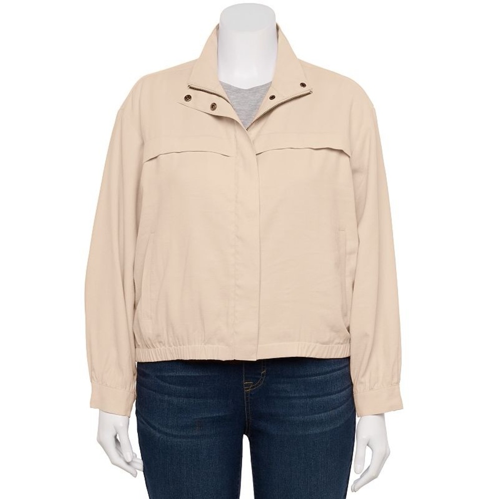 Women’s Nine West XXL Cream Bomber Jacket